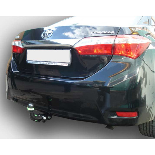 T117-A Лидер-плюс ТСУ для Toyota Corolla седан E150 2007-2013, E170 (кроме арабской версии) 2013-2019 без снятия и выреза бампера. Нагрузки: 1500/75 кг, масса фаркопа 15,36 кг (без электрики в комплекте)