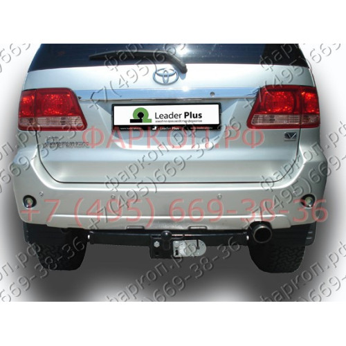T122-FC Лидер-плюс ТСУ для Toyota Fortuner 2005-2013, 2013-2017 без снятия и выреза бампера. Тип шара: FC. Нагрузки: 1200/50 кг, масса фаркопа 19,58 кг (без электрики в комплекте)