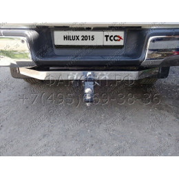 TCU00023N ТСС Фаркоп на Toyota Hilux 2015-, в т.ч. Exclusive 2018-, в т.ч. Black Onyx 2020- без подрезки бампера. Тип шара: E (шаровый узел под американский квадрат с нержав