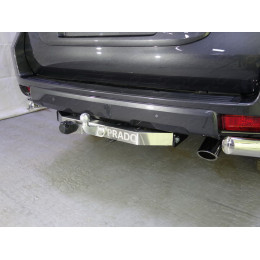 TCU00024 ТСС Фаркоп на Toyota Land Cruiser Prado 150 2009-2023 с накладкой с надписью Prado без подрезки бампера. Тип шара: F. Нагрузки: 1800/120 кг