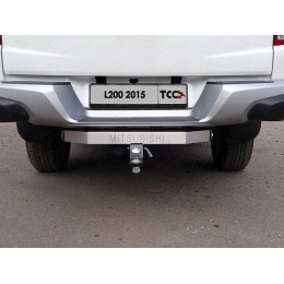 TCU00091 ТСС Фаркоп на Mitsubishi L200 2015-2019, 2019-2023 (с задним бампером) с накладкой с надписью Mitsubishi без подрезки бампера. Тип шара: E (шаровый узел под ам