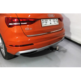 TCU00151 ТСС Фаркоп на Audi Q3 2019-2025, Audi Q3 Sportback 2019-2025 без подрезки бампера. Тип шара: E (шаровый узел под американский квадрат). Нагрузки: 2500/100 кг
