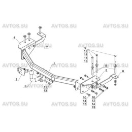 TY 39 AVTOS Фаркоп на Toyota Alphard 2008-2015. Невидимая подрезка бампера. Тип шара: A. Нагрузки: 2000/75 кг, масса фаркопа 18,5 кг (без электрики в комплекте)