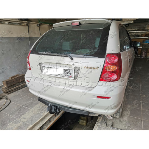 H.T64.A HALTY Фаркоп на Toyota Nadia, в т.ч. type Su 2WD/4WD 1998-2003 без подрезки бампера. Тип шара: A. Нагрузки: 750/75 кг, масса фаркопа 12,5 кг