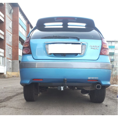 H.T64.A HALTY Фаркоп на Toyota Nadia, в т.ч. type Su 2WD/4WD 1998-2003 без подрезки бампера. Тип шара: A. Нагрузки: 750/75 кг, масса фаркопа 12,5 кг