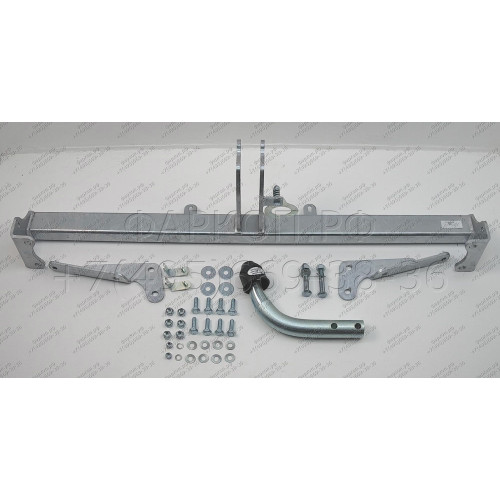 V067A GALIA Полностью оцинкованный фаркоп на Volkswagen Caddy 2004-2020, включая Maxi, включая 4WD. Подрозетник убирается за бампер. Тип шара: A. Установка без выреза бампера. Нагрузки: 1650/80 кг, масса фаркопа 15,02 кг