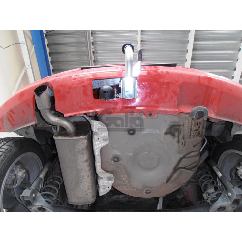 V068C GALIA Полностью оцинкованный фаркоп на Volkswagen Polo V хетчбек 2009-2018. Подрозетник убирается за бампер. Тип шара: C (горизонтальный съемный). Невидимый вырез бампера. Нагрузки: 1200/50 кг, масса фаркопа 14,85 кг