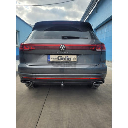 V092C GALIA Полностью оцинкованный фаркоп на Volkswagen Touareg 2018-. Подрозетник убирается за бампер. Тип шара: C (горизонтальный съемный). Невидимый выре
