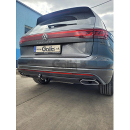 V092C GALIA Полностью оцинкованный фаркоп на Volkswagen Touareg 2018-. Подрозетник убирается за бампер. Тип шара: C (горизонтальный съемный). Невидимый выре