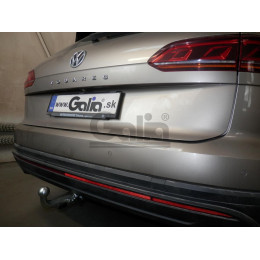 V092C GALIA Полностью оцинкованный фаркоп на Volkswagen Touareg 2018-. Подрозетник убирается за бампер. Тип шара: C (горизонтальный съемный). Невидимый выре