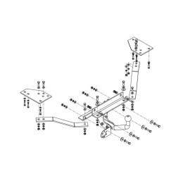 VL 04 AVTOS Фаркоп на Volvo S40 седан / V50 универсал 2004-2012 без выреза бампера. Тип шара: A. Нагрузки: 1600/75 кг, масса фаркопа 16,5 кг (без электрики в комплек