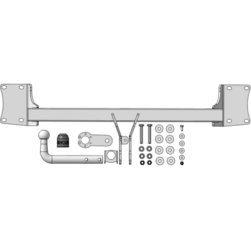 ZB101A ZINCAR Полностью оцинкованный фаркоп на BMW X5 E70 2007-2013, X5 F15 2013-2018, BMW X6 F16 2014-2019, кроме моделей с M-пакетом. Невидимый вырез бампера. Тип шара: A. Нагрузки: 2000/100 кг, масса фаркопа 16,7 кг (без электрики в комплекте)