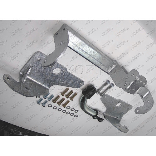 T060A GALIA Полностью оцинкованный фаркоп на Toyota Corolla E15 седан 2007-2013. Подрозетник убирается за бампер. Тип шара: A. Невидимый вырез бампера. Нагрузки: 1500/60 кг, масса фаркопа 16,82 кг