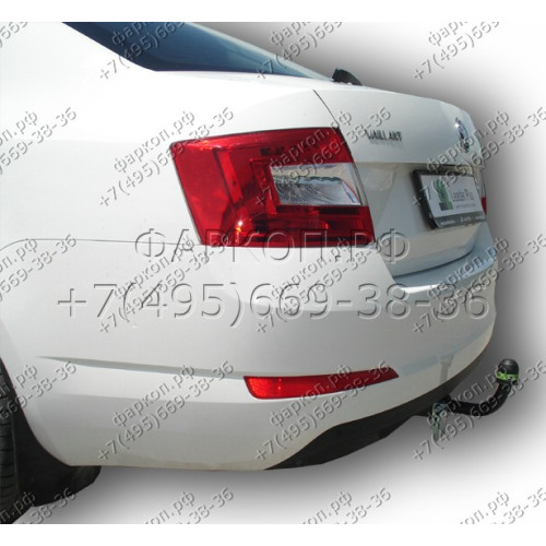 S108-A Лидер-плюс ТСУ для Skoda Octavia III лифтбек (5E3) 2013-2020. Требуется подрезка бампера. Нагрузки: 1300/75 кг, масса фаркопа 14,26 кг (без электрики в комплекте)