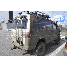 H.M18.E HALTY Фаркоп на Mitsubishi Delica 4 поколение 1994-2007 (кроме PF8W super exceed crystal lite roof long) без подрезки бампера. Тип шара: E. Нагрузки: 750/75 кг, масса фаркопа 24,
