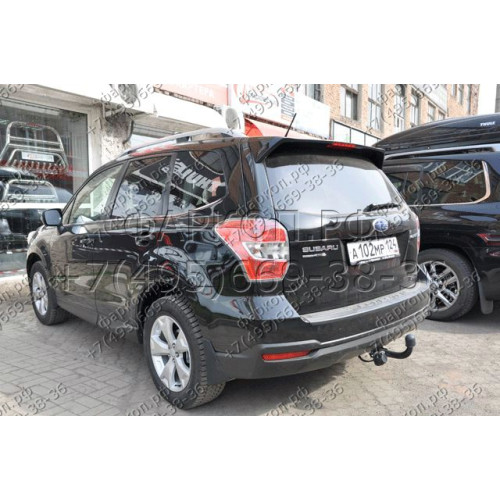6311-A ORIS Фаркоп на Subaru Forester 2013-2018. Необходима подрезка бампера. Тип шара: A. Нагрузки: 1500/50 кг, масса фаркопа 16,7 кг (без электрики в комплекте)