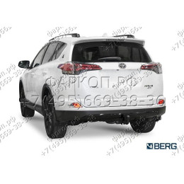 F.5711.001 BERG Фаркоп на Toyota RAV4 2013-2019. Требуется подрезка бампера. Тип шара: A. Нагрузки: 1200/75 кг, масса фаркопа 22 кг (без электрики в комплекте)