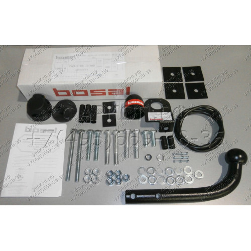 3806-A ORIS Фаркоп на ГАЗ Волга 3110 1997-2005, ГАЗ Волга 31105 седан (двигатель Chrysler) 2003-2021 без подрезки бампера. Тип шара: A. Нагрузки: 1300/75 кг, масса фаркопа 15,2 кг (без электрики в комплекте)