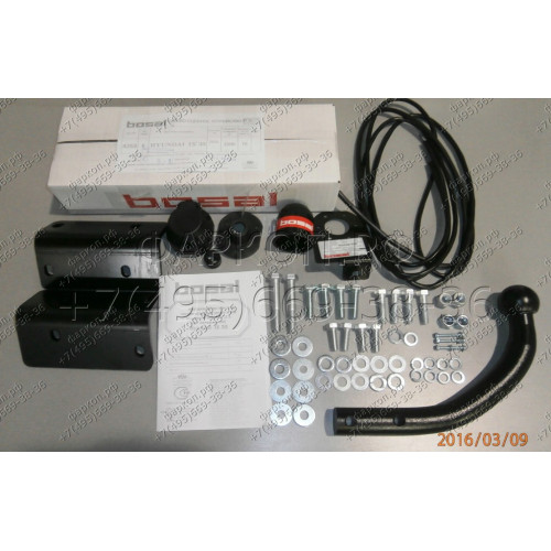4253-A ORIS Фаркоп на Hyundai ix35 2010-2015 без выреза в бампере. Тип шара: A. Нагрузки: 1500/75 кг, масса фаркопа 18,9 кг (без электрики в комплекте)