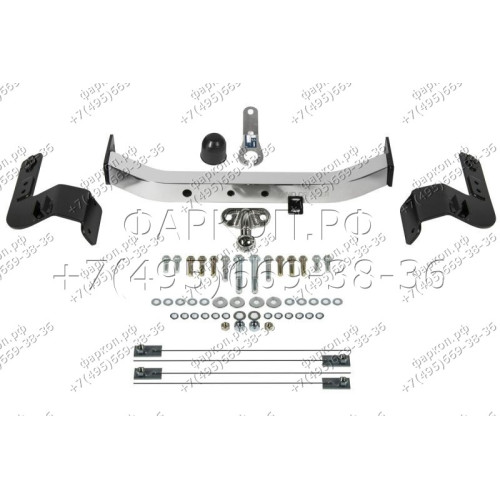 F.5713.003 BERG Фаркоп с нержавеющей накладкой на Toyota Land Cruiser 200 (кроме Executive, TRD) 2007-2021, Lexus LX 2007-2022 без снятия и подрезки бампера. Тип шара: F. Нагрузки: 1500/75 кг, масса фаркопа 18 кг (без электрики в комплекте)