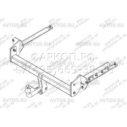 SU 06 AVTOS Фаркоп на Subaru Forester 1997-2008 без подрезки бампера. Тип шара: A. Нагрузки: 1500/75 кг, масса фаркопа 18,5 кг (без электрики в комплекте)