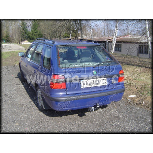 S-286 STEINHOF Фаркоп на Skoda Felicia универсал 1995-2001 без снятия и подрезки бампера. Тип шара: H (сварное крепление шара). Нагрузки: 1000/50 кг, масса фаркопа 14,6 кг (без электрики в комплекте)