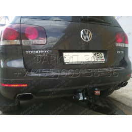 AU 05 AVTOS Фаркоп на Volkswagen Touareg 2002-2018 (без подрезки бампера), Audi Q7 2007-2018 (без подрезки бампера), Porsche Cayenne 2002-2017 (требуется подрезка бампера). Тип шар