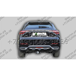 H302-A Лидер-плюс ТСУ для Haval F7 2019-2024, Haval F7x 2019-2024 без выреза бампера. Нагрузки: 1500/75 кг, масса фаркопа 18,1 кг, требуется 2 сверления (без электрики в
