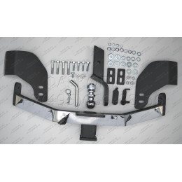 TLC-07-991124.00 PT GROUP Фаркоп с нержавеющей накладкой на Toyota Land Cruiser 200 2007-2021, Lexus LX 2016-2022 без подрезки бампера. Тип шара: E (легкосъемный шар под квадра