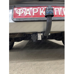 1418-A ORIS Фаркоп на Renault Logan седан 2005-2014, Dacia Logan седан 2005/6-2014 без выреза в бампере. Тип шара: A. Нагрузки: 1100/75 кг, масса фаркопа 14,7 кг (без электрики 