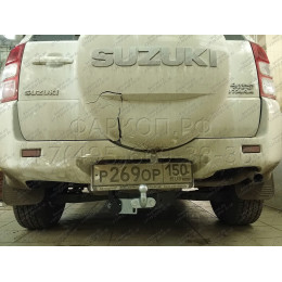 S406-F Лидер-плюс ТСУ для Suzuki Grand Vitara 2005-2015 (только JB420, JB424W). Требуется подрезка бампера. Нагрузки: 2000/100 кг, масса фаркопа 14,84 кг (без электрики в к