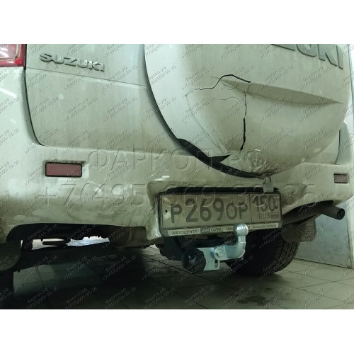 S406-F Лидер-плюс ТСУ для Suzuki Grand Vitara 2005-2015 (только JB420, JB424W). Требуется подрезка бампера. Нагрузки: 2000/100 кг, масса фаркопа 14,84 кг (без электрики в комплекте)