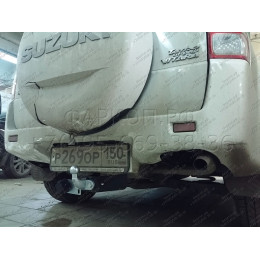 S406-F Лидер-плюс ТСУ для Suzuki Grand Vitara 2005-2015 (только JB420, JB424W). Требуется подрезка бампера. Нагрузки: 2000/100 кг, масса фаркопа 14,84 кг (без электрики в к