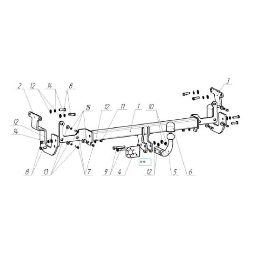 2558-A ORIS Фаркоп на Citroen Spacetourer 2016-, Peugeot Traveller 2016-, Citroen Jumpy 2016-, Peugeot Expert 2016-, Toyota Proace 2016-, Opel Zafira Life 2019-, Opel Vivaro 2019- без выреза в бампере. Тип шара: A. Нагрузки: 2500/100 кг, масса фаркопа 22,