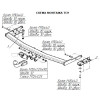 4334-A ORIS Фаркоп на Nissan Primera хетчбек/седан 2002-2009. Необходима подрезка бампера. Тип шара: A. Нагрузки: 1500/75 кг, масса фаркопа 13,4 кг (без электрики в комплекте)
