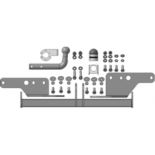 92514-A MOTODOR Фаркоп с оцинкованным шаром на Toyota Corolla 2007-2013, 2013-2019. Необходима подрезка бампера. Тип шара: A. Нагрузки 1500/75 кг, масса фаркопа 16,5 кг (без электрики в комплекте)