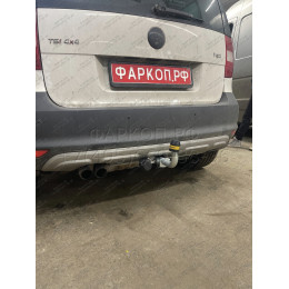 92711-A MOTODOR Фаркоп с оцинкованным шаром на Skoda Kodiaq 2017-2023 (требуется подрезка бампера), Volkswagen Tiguan II 2016-2024 (без выреза в бампере), Volkswagen Tiguan 2007-2016 (тр