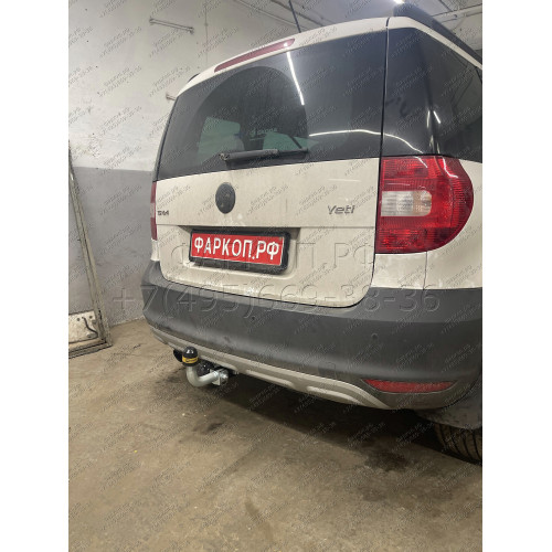 92711-A MOTODOR Фаркоп с оцинкованным шаром на Skoda Kodiaq 2017-2023 (требуется подрезка бампера), Volkswagen Tiguan II 2016-2024 (без выреза в бампере), Volkswagen Tiguan 2007-2016 (требуется подрезка бампера), Skoda Yeti 2009-2018 (требуется подрезка б