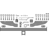 97502-E MOTODOR Фаркоп с оцинкованным шаром на Foton Tunland G7 2024- без выреза в бампере. Тип шара: E. Нагрузки: 2000/100 кг, масса фаркопа 21,4 кг (без электрики в комплекте)