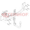 B-063 STEINHOF Фаркоп на BMW X6 E71 2008-2014. Требуется подрезка бампера. Тип шара: AV (вертикальное быстросъемное крепление шара на ключе). Нагрузки: 3500/140 кг, масса фаркопа 22,35 кг (без электрики в комплекте)