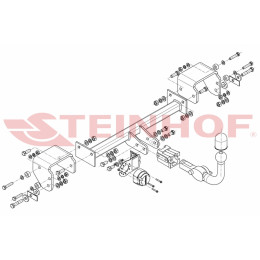 C-009 STEINHOF Фаркоп на Toyota Aygo 2005-2014 (требуется подрезка бампера), Peugeot 107 2005-2014 (без снятия и подрезки бампера), Citroen C1 2005-2014 (без снятия и подрезки ба