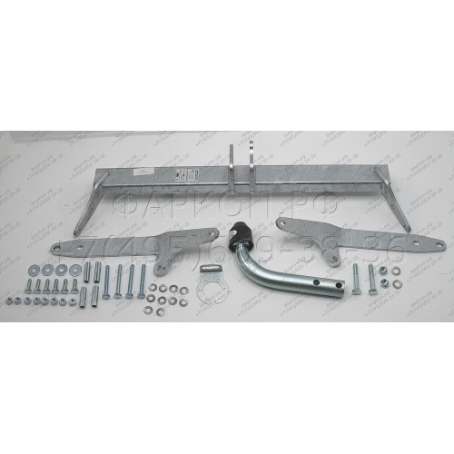C043A GALIA Полностью оцинкованный фаркоп на Citroen Berlingo I 1996-2008, Berlingo First 2008-2012, Peugeot Partner I 1996-2008, Partner Origin 2008-2012. Особенности: для колесных баз 2690 мм и 2693 мм. Тип шара: A. Невидимый вырез бампера. Нагрузки: 11