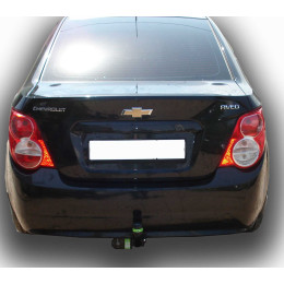 C215-A Лидер-плюс ТСУ для Chevrolet Aveo седан 2012-2015 без выреза бампера. Нагрузки: 1200/75 кг, масса фаркопа 15,06 кг (без электрики в комплекте)