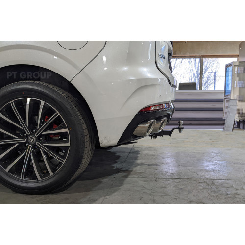 CUK-22-991122.00 PT GROUP Фаркоп на Changan UNI-K 2022- без подрезки бампера. Тип шара: E (легкосъемный шар под квадрат). Нагрузки: 750/50 кг, масса фаркопа 17,45 кг (без электрики в комплекте)