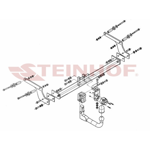 D-015 STEINHOF Фаркоп на Renault Duster 2WD, 4WD 2010-2015, 2015-2021, Renault Duster 2 2021-2022 (без снятия и подрезки бампера), Nissan Terrano 2014-2022 (требуется подрезка бампера). Тип шара: AV (вертикальное быстросъемное крепление шара на ключе). На
