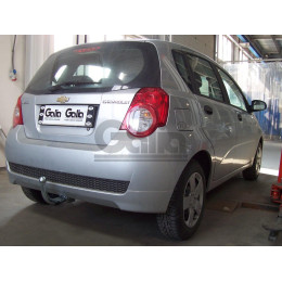 D038C GALIA Полностью оцинкованный фаркоп на Chevrolet Aveo хетчбек 3/5 дверей 2002-2012, Daewoo Kalos хетчбек 3/5 дверей 2002-2012. Тип шара: C (горизонтальный съемный). 