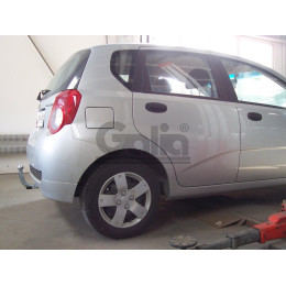 D038C GALIA Полностью оцинкованный фаркоп на Chevrolet Aveo хетчбек 3/5 дверей 2002-2012, Daewoo Kalos хетчбек 3/5 дверей 2002-2012. Тип шара: C (горизонтальный съемный). 