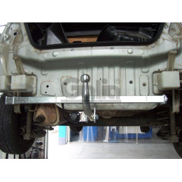D038C GALIA Полностью оцинкованный фаркоп на Chevrolet Aveo хетчбек 3/5 дверей 2002-2012, Daewoo Kalos хетчбек 3/5 дверей 2002-2012. Тип шара: C (горизонтальный съемный). 