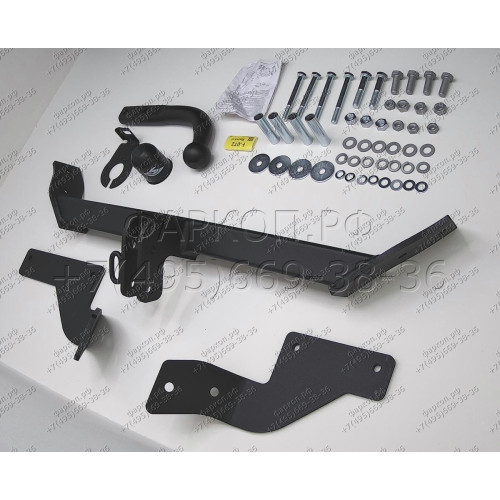 F-072 STEINHOF Фаркоп на Citroen Nemo 2009-2015, FIAT Fiorino 2008-2021, FIAT Qubo 2008-2021, Peugeot Bipper 2008-2017. Требуется подрезка бампера. Тип шара: A. Нагрузки: 1300/75 кг, масса фаркопа 13,8 кг (без электрики в комплекте)