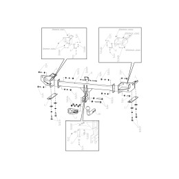 F.0919.001 BERG Фаркоп на Jetour X70 Plus 2023-, Jetour X90 Plus 2023-, Soueast s07 2024-, Soueast s09 2024-. Требуется подрезка бампера. Тип шара: A. Нагрузки: 1500/75 кг, масса фаркопа 18,7 к